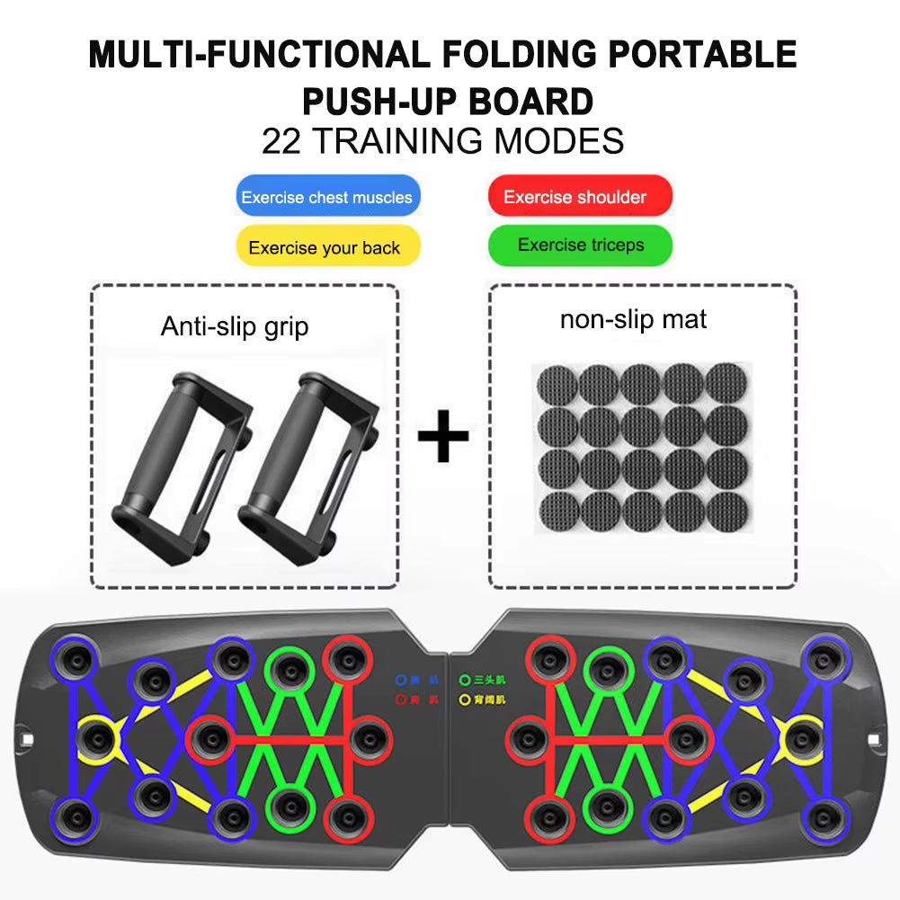 Foldable Push-Up Board 22 Modes at Home Push up Portable Abdominal Household Biceps Brachii Muscle Chest Training Equipment