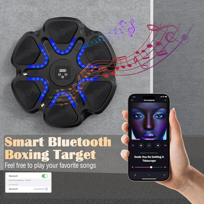 2024 Upgraded Kids Smart Music Boxing Machine, Electronic Boxing Machine with Boxing Gloves, Boxing Music Fitness Machine with Smart Display, Smart Boxing Machine Wall-Mounted Music for Home and Gym