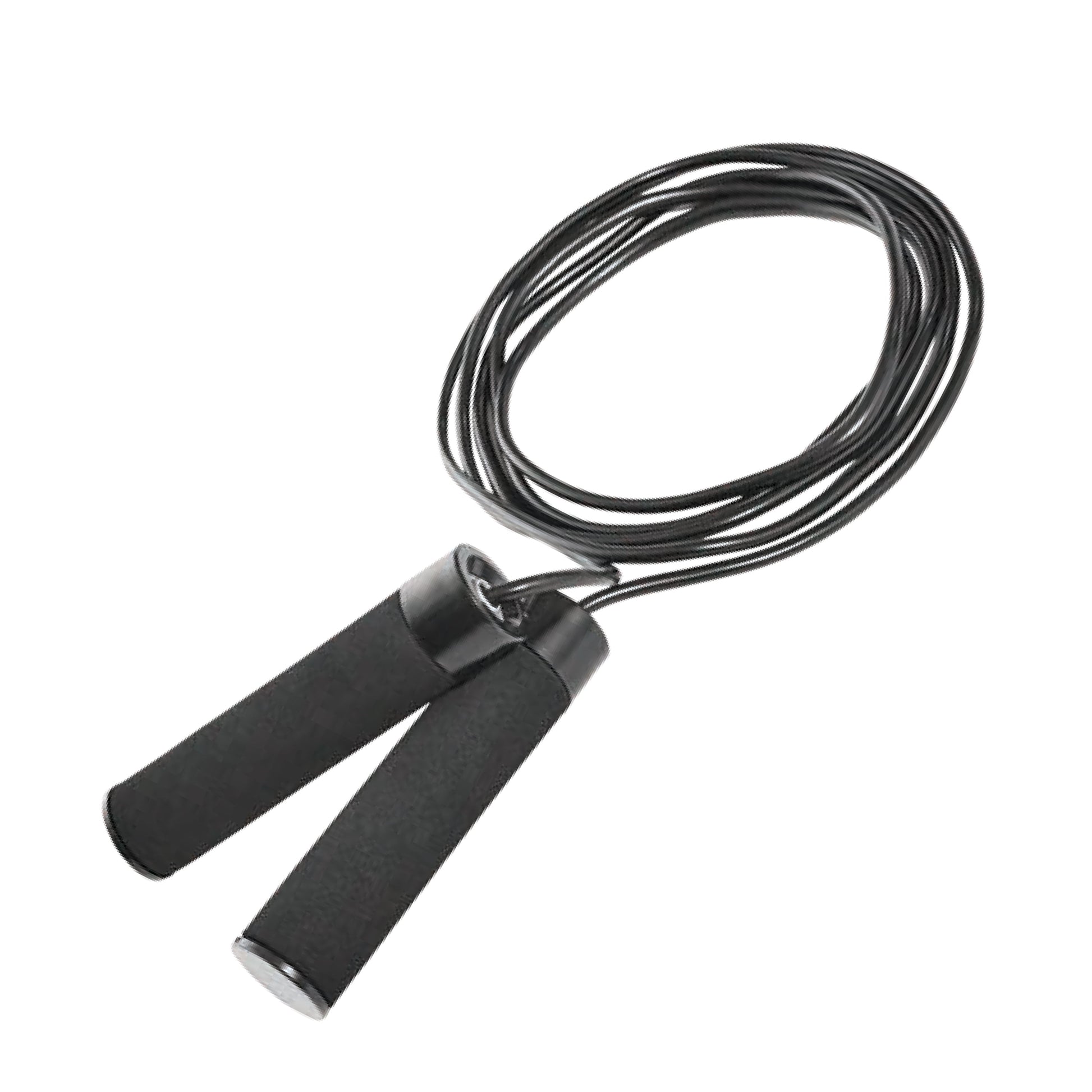 (4 Pack)  Speed Jump Rope with Light Weight Handles, 9' Length, Black