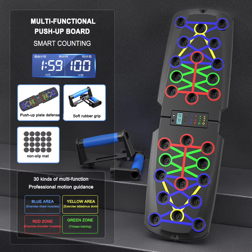 Foldable Push-Up Board 22 Modes at Home Push up Portable Abdominal Household Biceps Brachii Muscle Chest Training Equipment