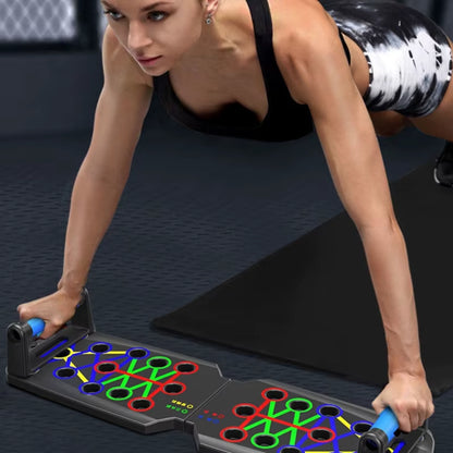 Multifunctional Push up Boards Press up Board Equipment Pushup Stands Push up Boards Exercise Board with Resistance Band