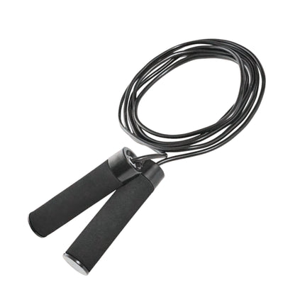 (4 Pack)  Speed Jump Rope with Light Weight Handles, 9' Length, Black